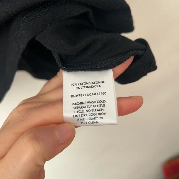 Eileen Fisher Womens petite large Scoop Neck Rayon short Sleeve Top black - Picture 3 of 7